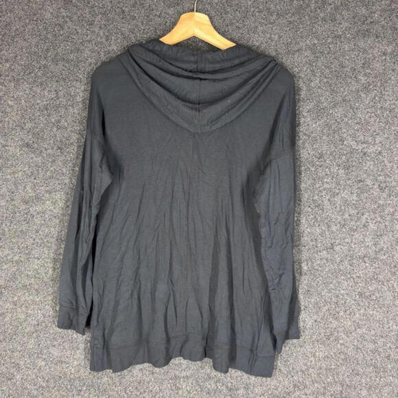 Gilligan & O'Malley Hoodie Women M Medium Black Hooded Long Sleeve Pullover - Picture 2 of 7